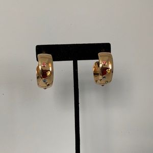 FREE PRESS Multicolored Stone Hoop earrings